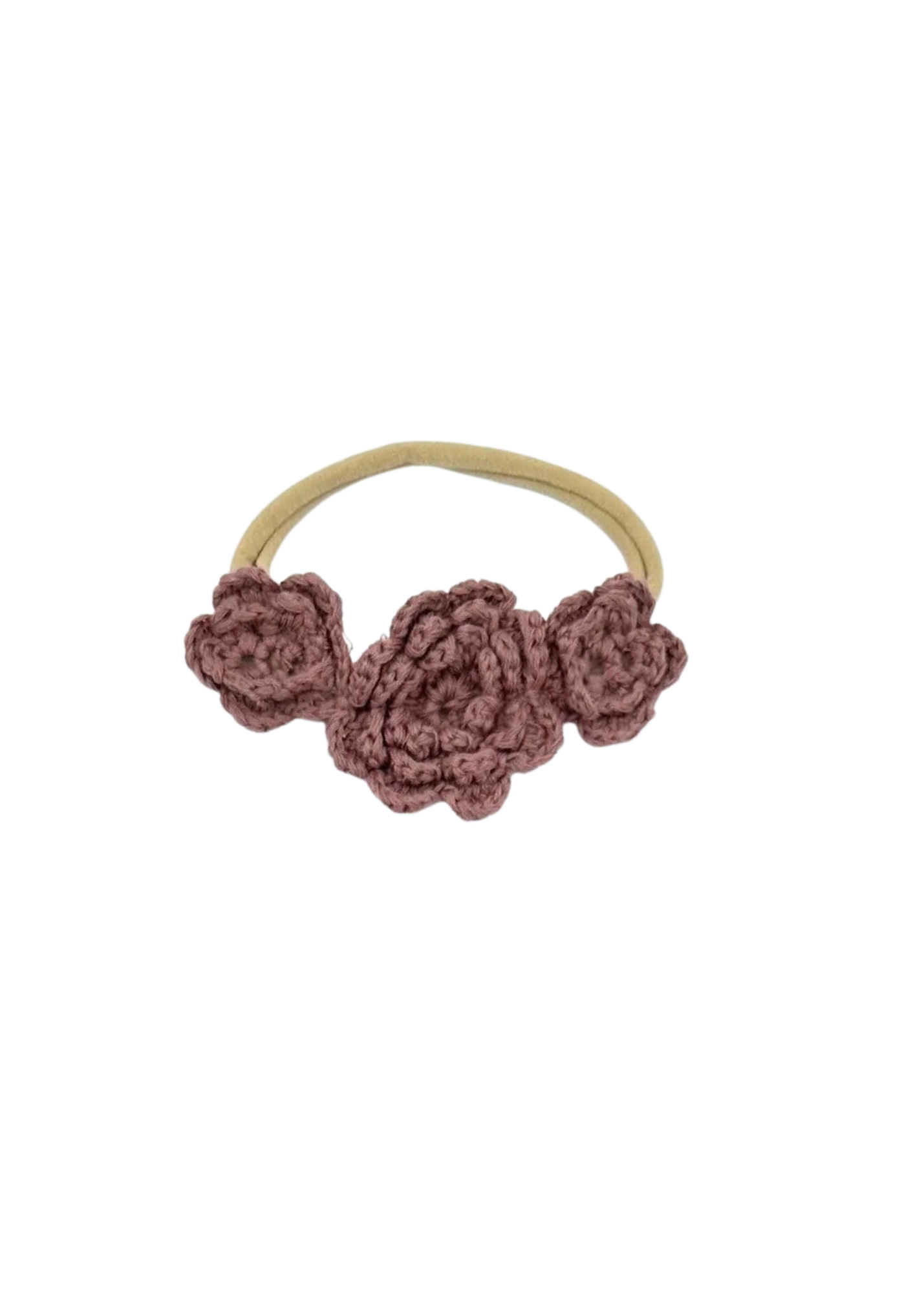 Handmade Crochet Triple Flower Headband