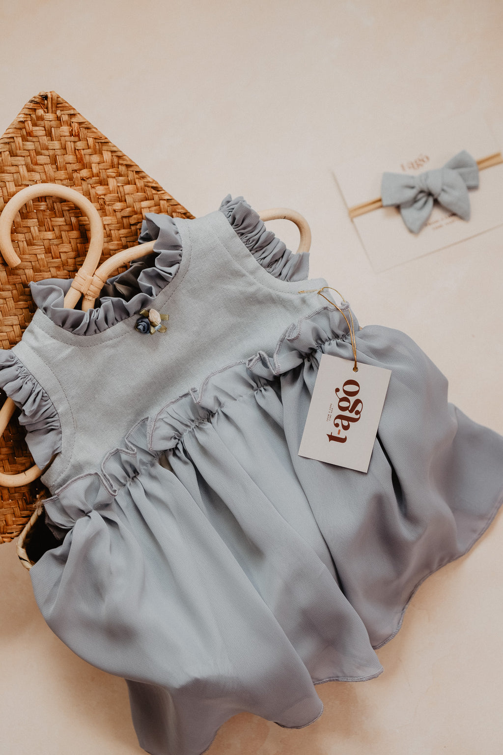 Classic Blue  Ruffles Dress