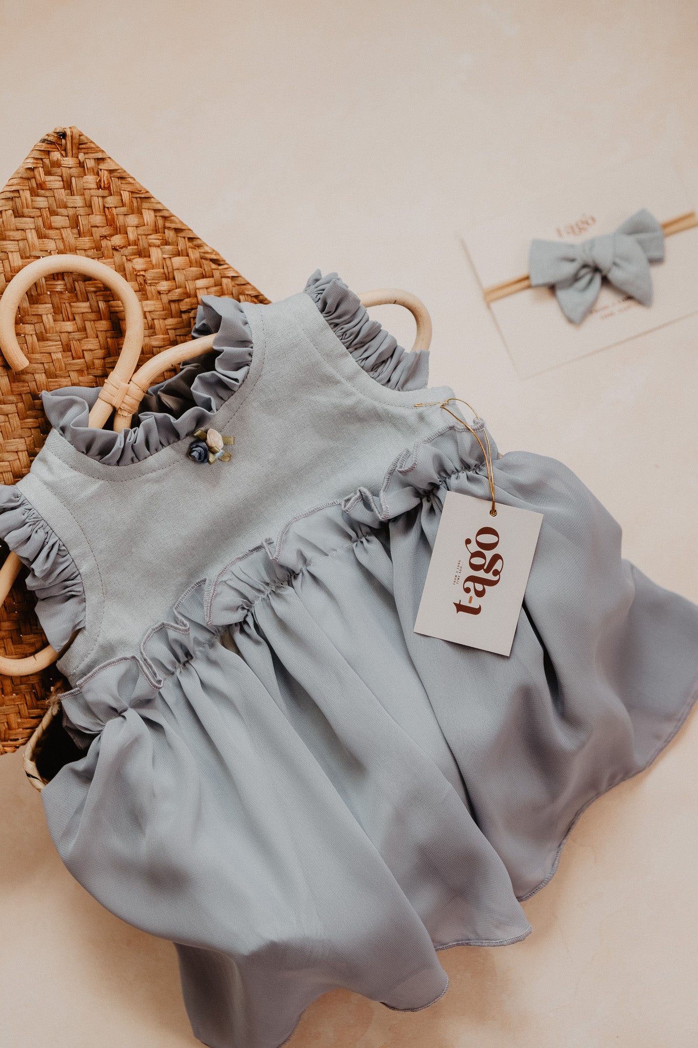 Classic Blue  Ruffles Dress