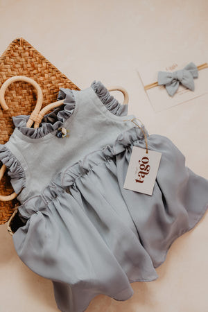 PRE ORDER Classic Blue  Ruffles Dress