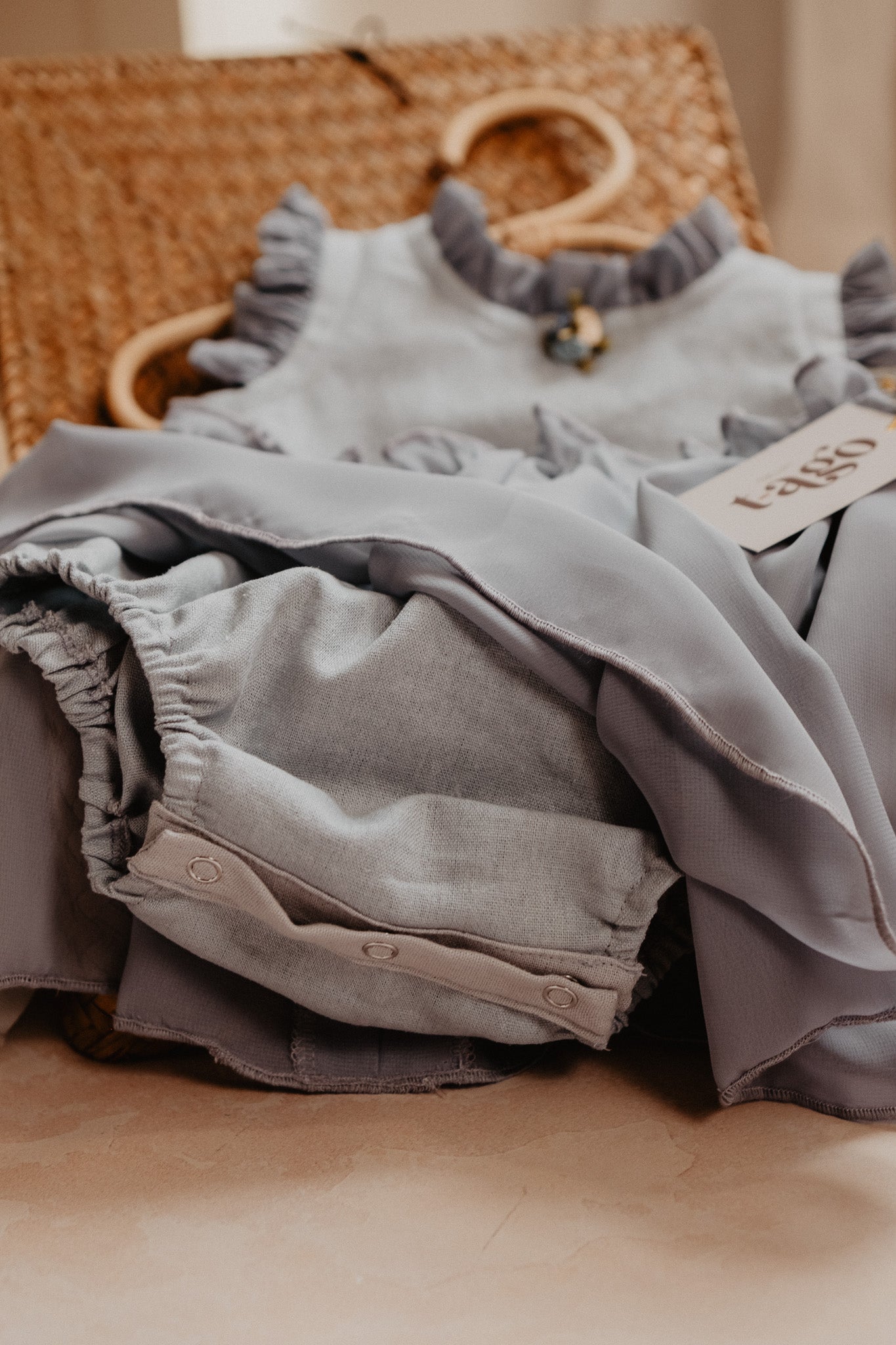 Classic Blue  Ruffles Dress