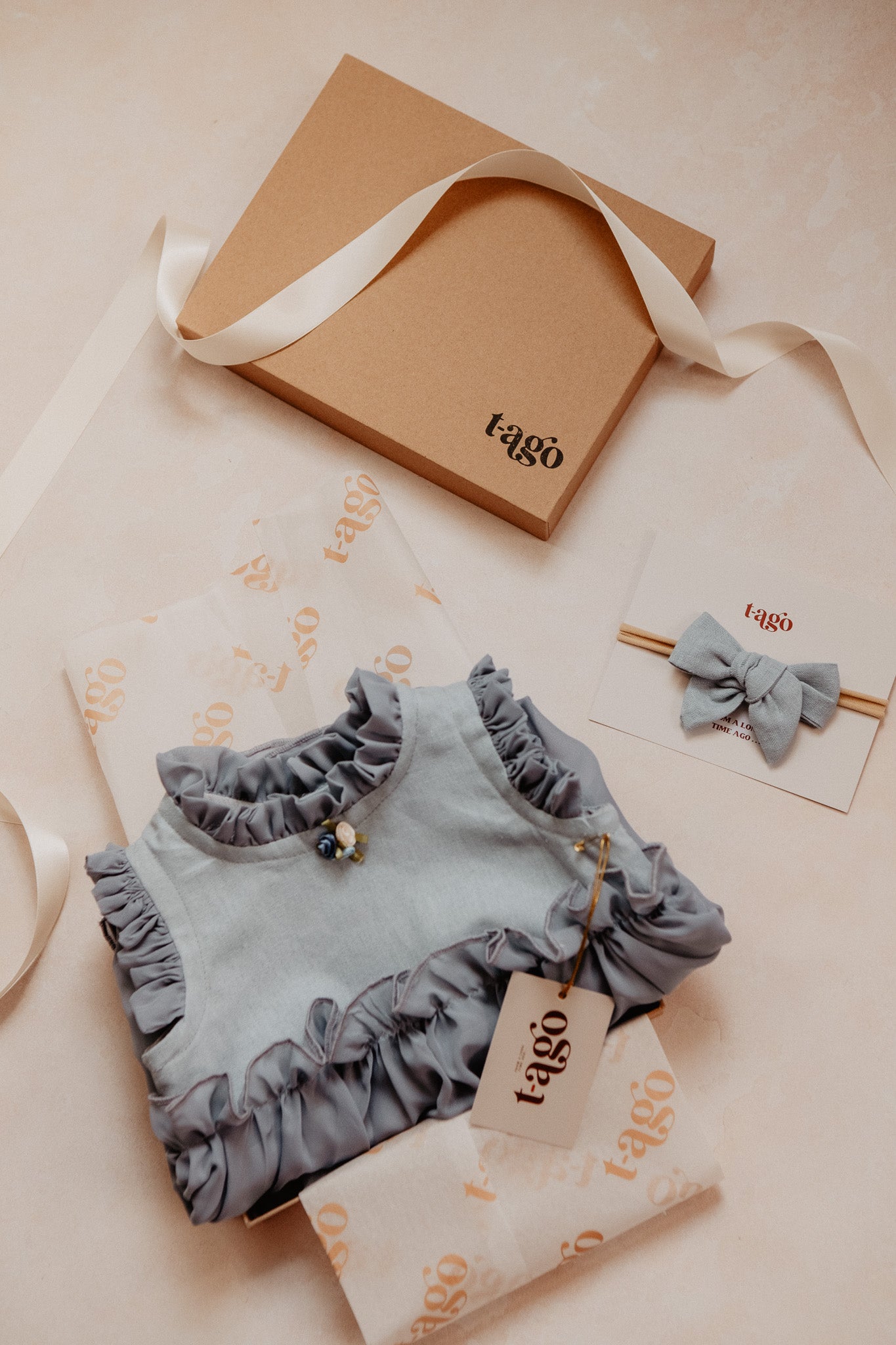 Classic Blue  Ruffles Dress