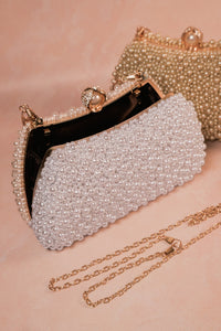 Vintage Pearls Clutch Bag