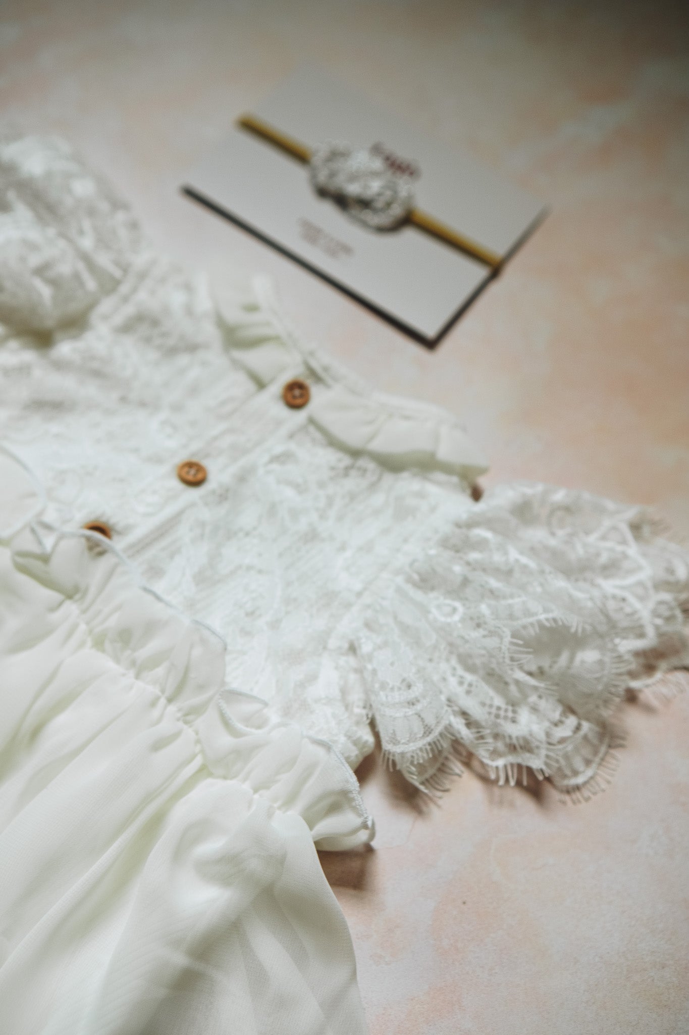 Newborn Boho Dress off White