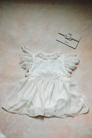 Newborn Boho Dress off White