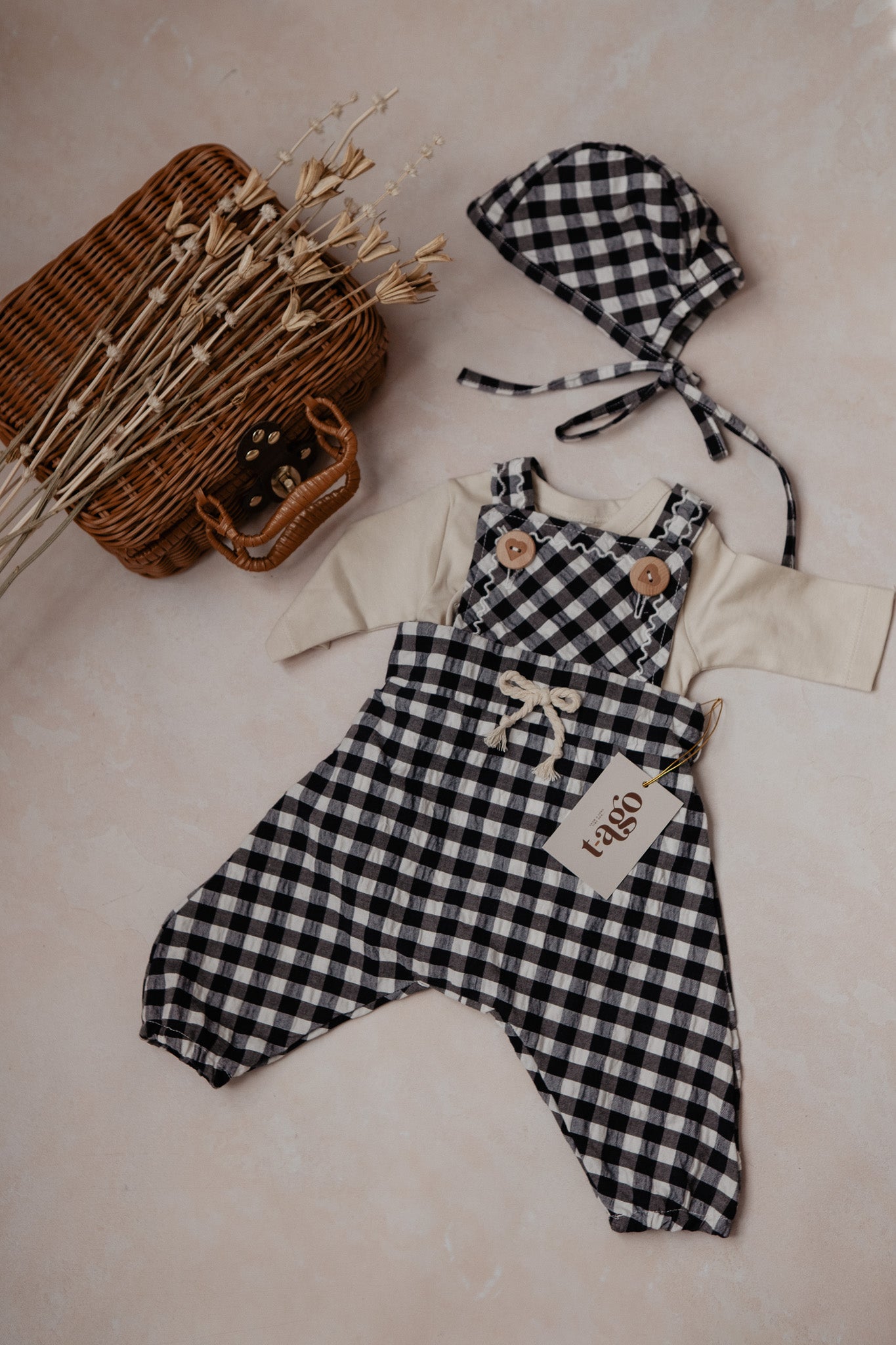 Newborn Gingham Blue Set