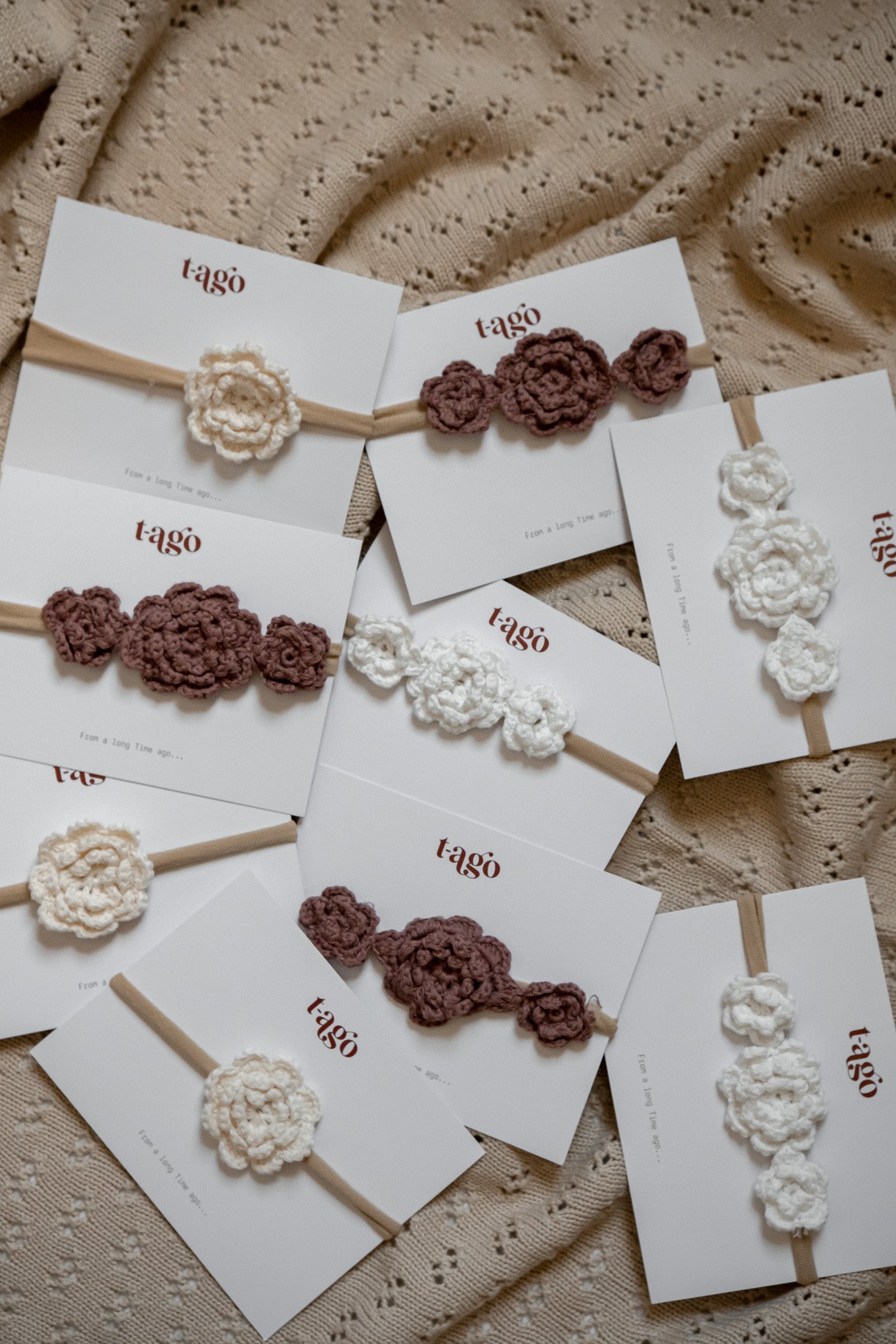 Handmade Crochet Triple Flower Headband