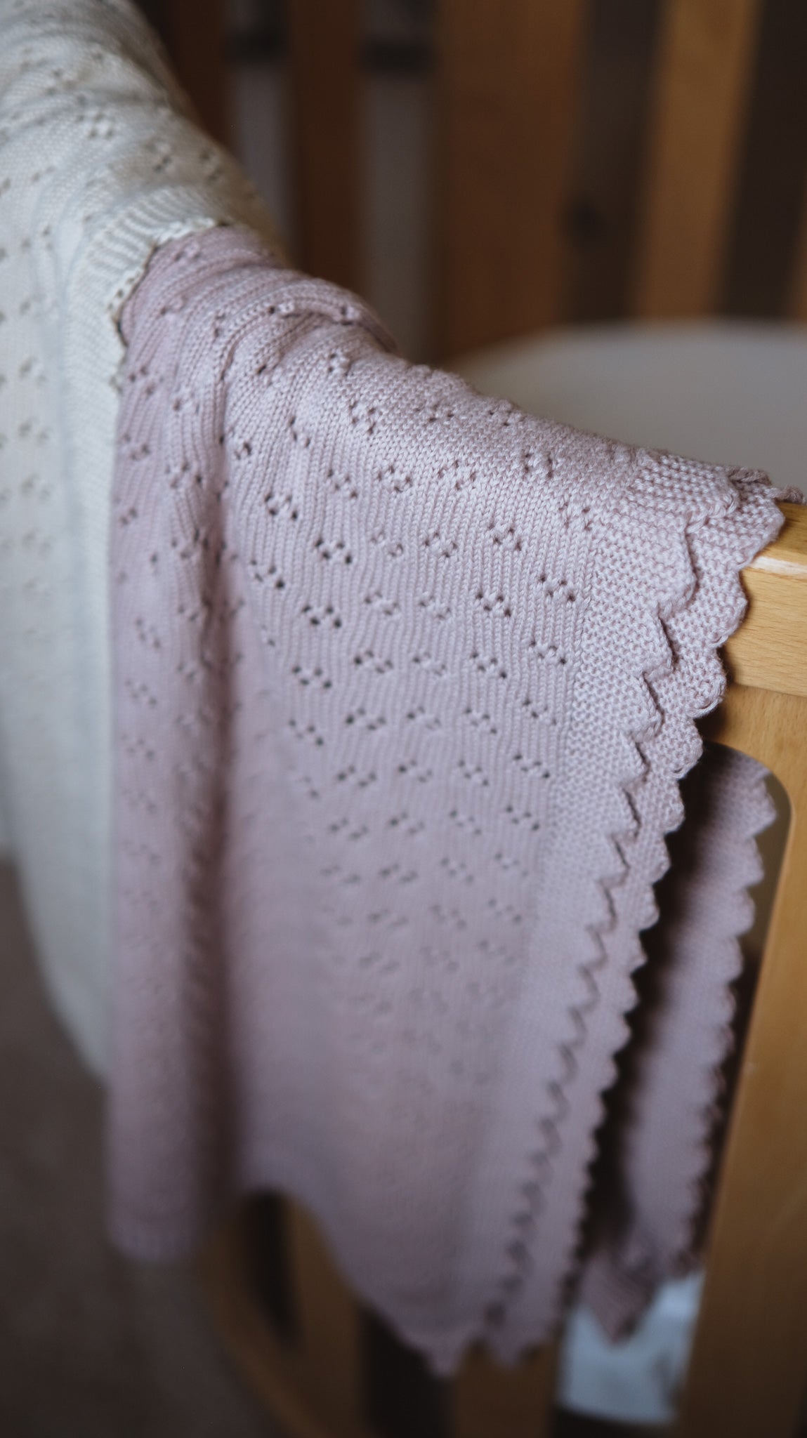 Grace Knitted Cotton Baby Blanket