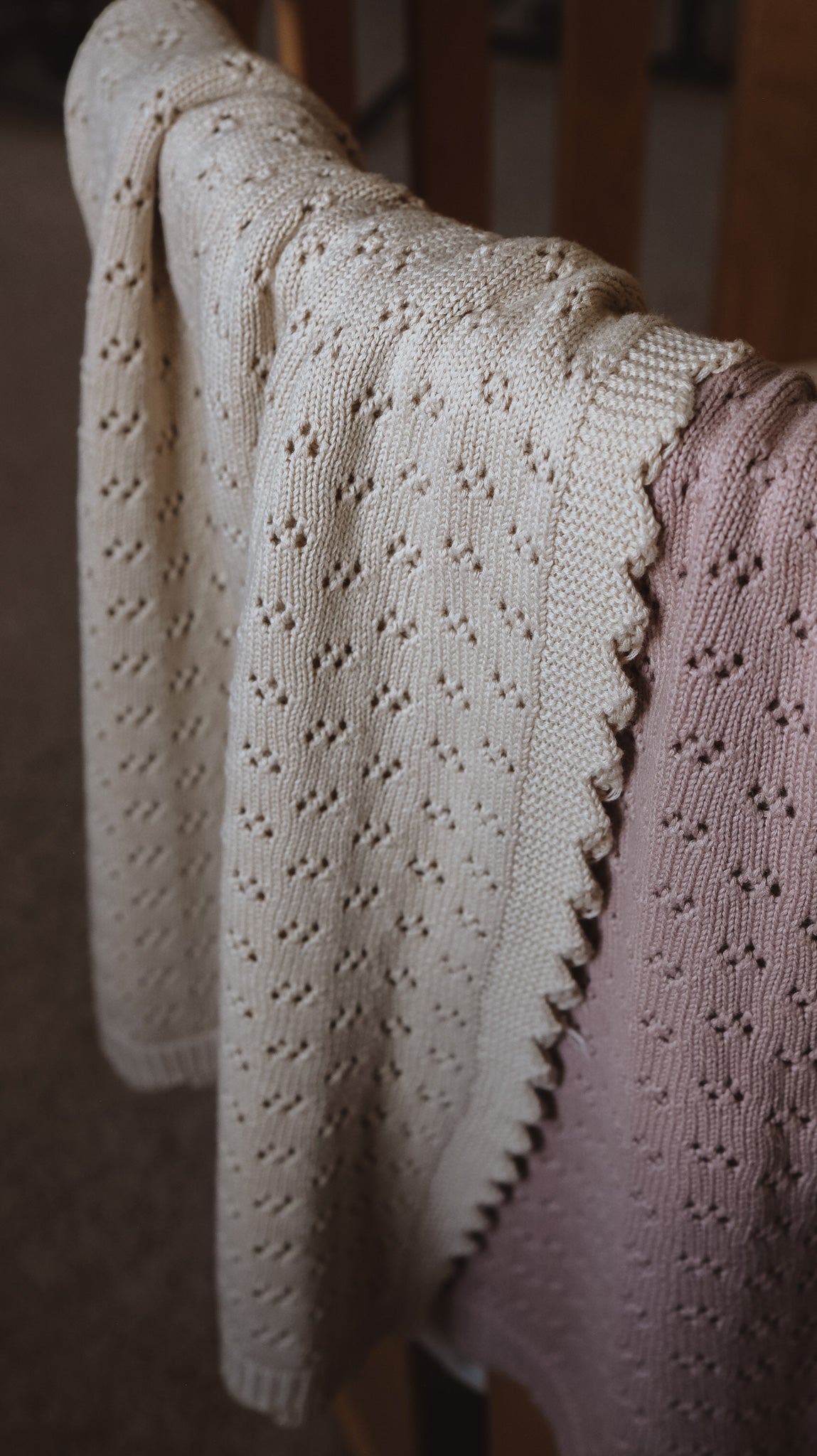 Grace Knitted Cotton Baby Blanket