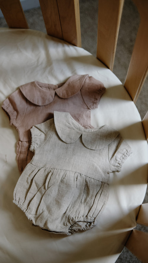 Allie Bubble Romper Vintage pink