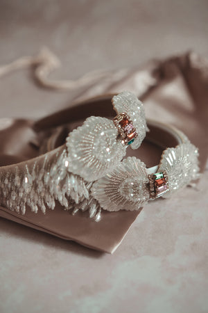White Baguettes Headband