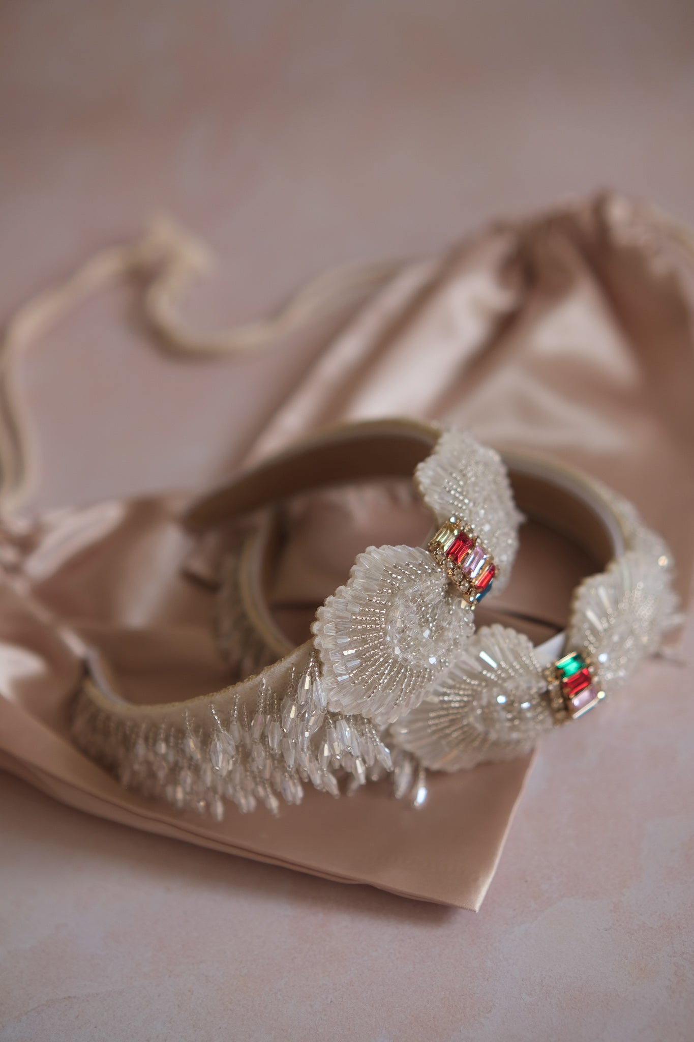White Baguettes Headband