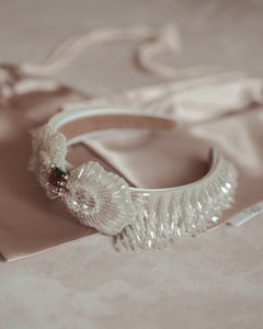 White Baguettes Headband