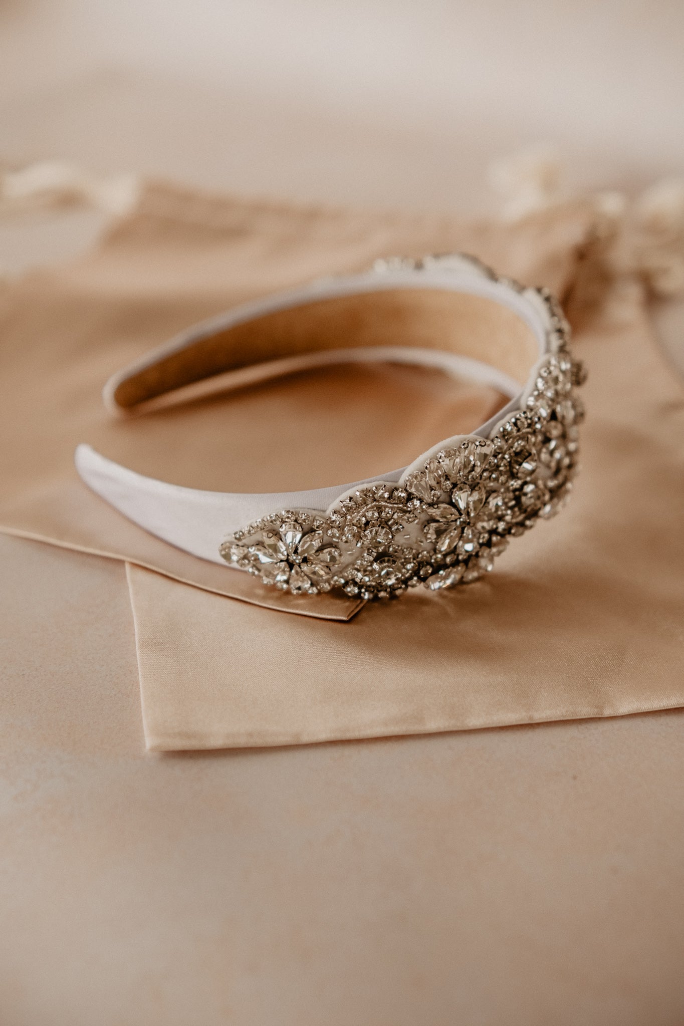 Silver Flowers Headband