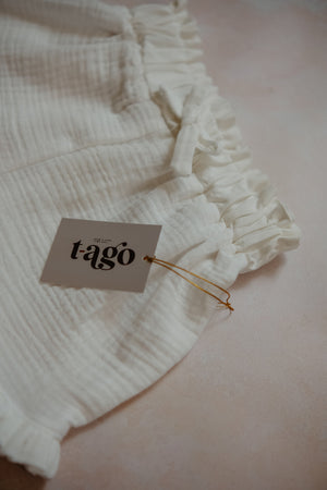 White Ruffle Shorts (Pre Order)