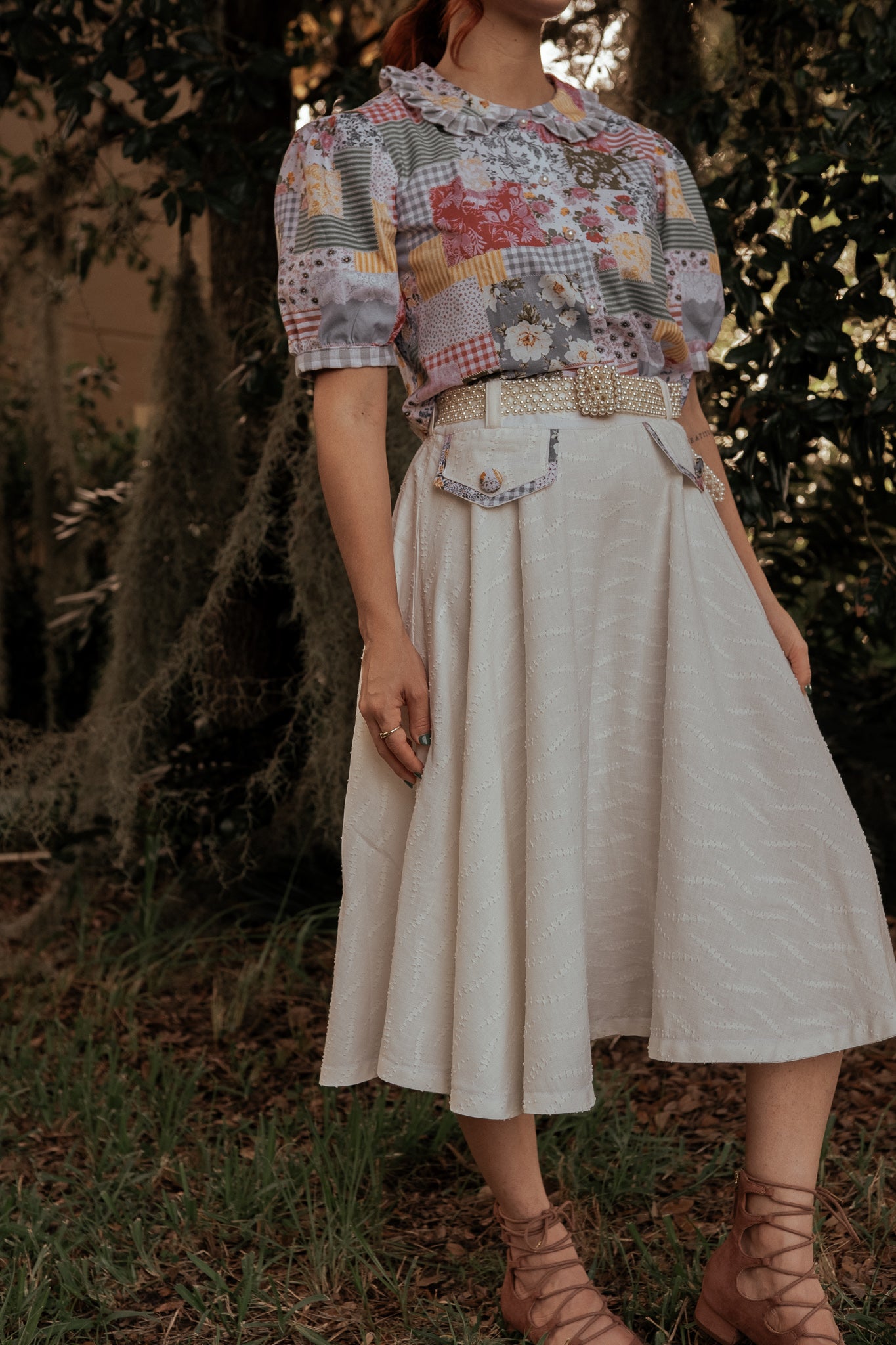 Linen Midi Skirt