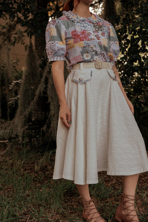 Linen Midi Skirt