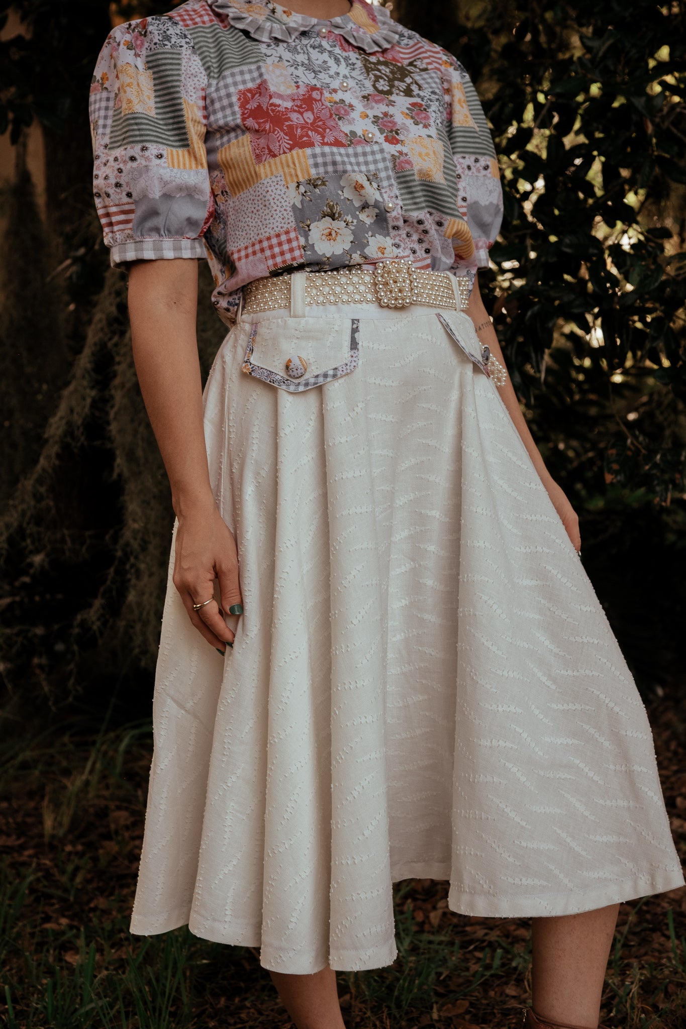 Linen Midi Skirt