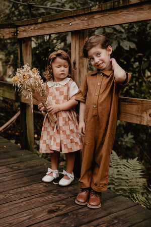 Camel Linen Vintage Bodysuit - PRE ORDER