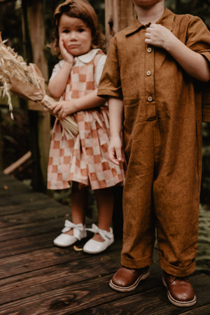 Camel Linen Vintage Bodysuit - PRE ORDER