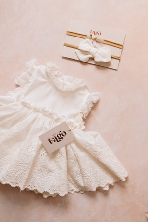 Newborn Flower Texture Dress