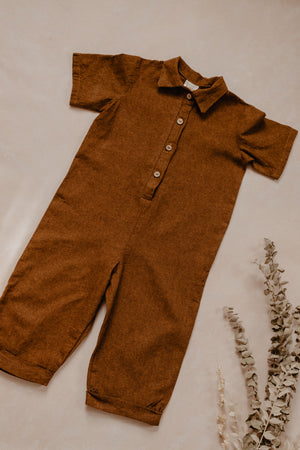 Camel Linen Vintage Bodysuit - PRE ORDER