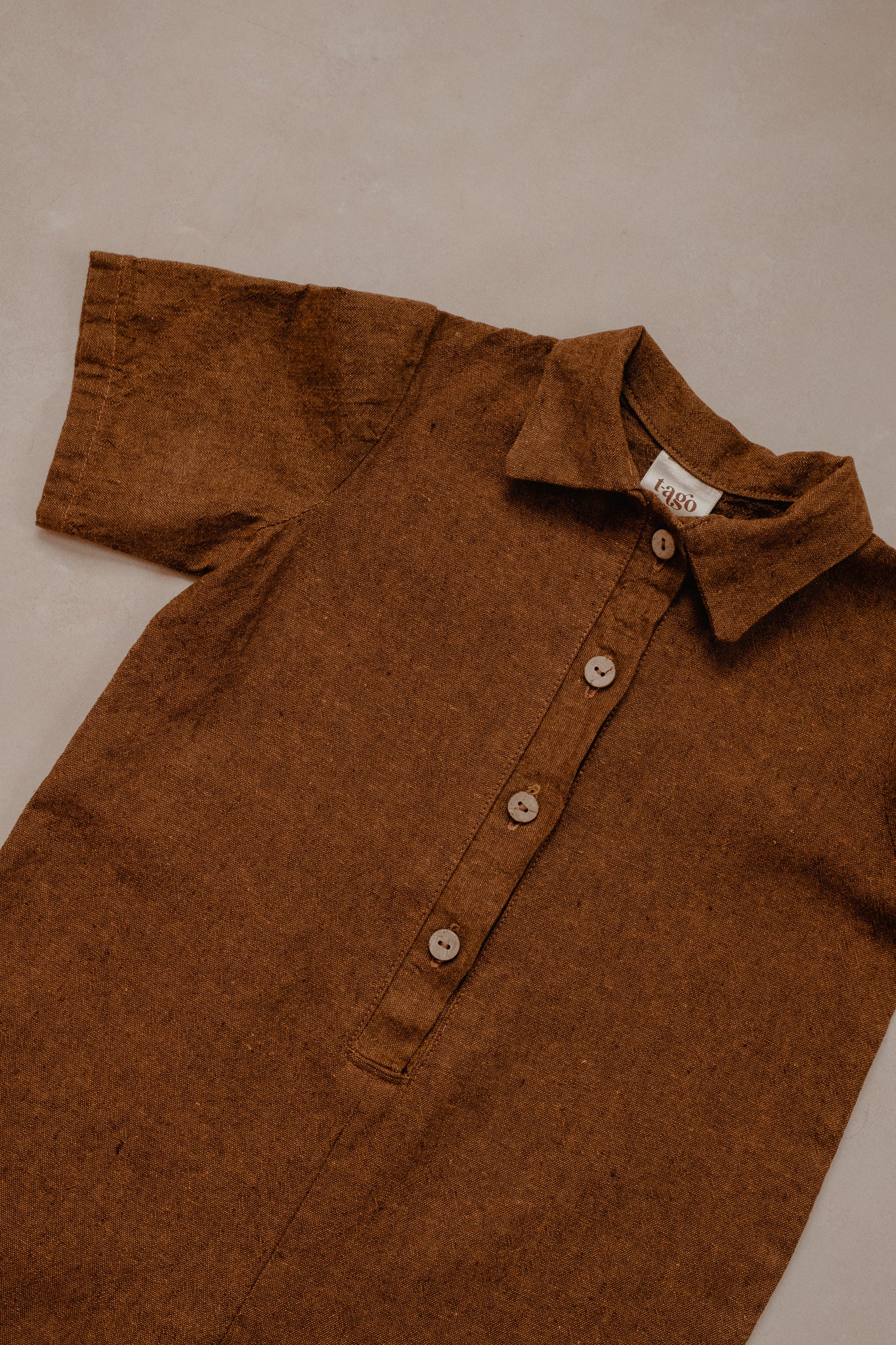 Camel Linen Vintage Bodysuit - PRE ORDER