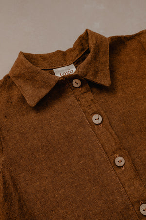 Camel Linen Vintage Bodysuit - PRE ORDER