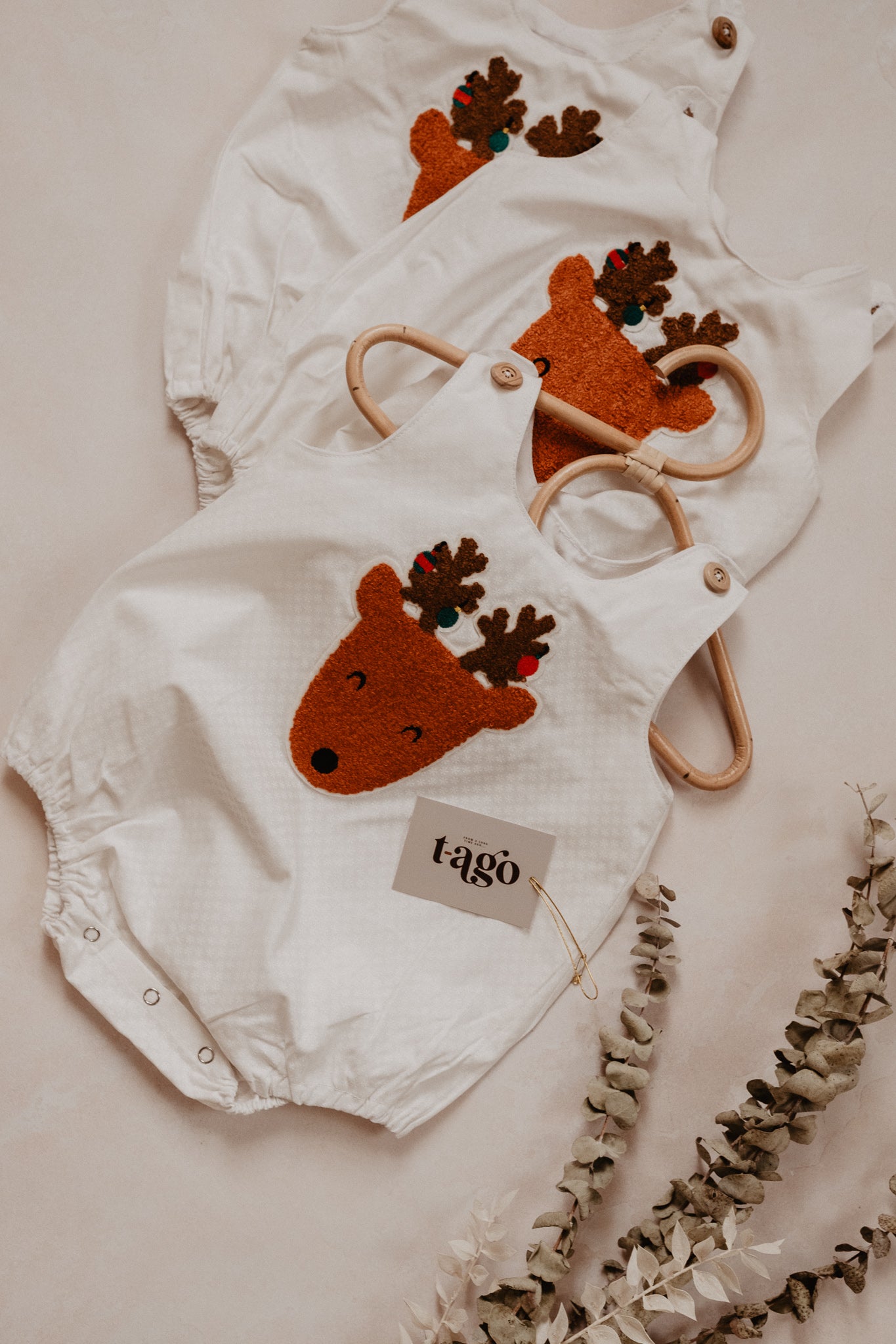 Reindeer White Bodysuit