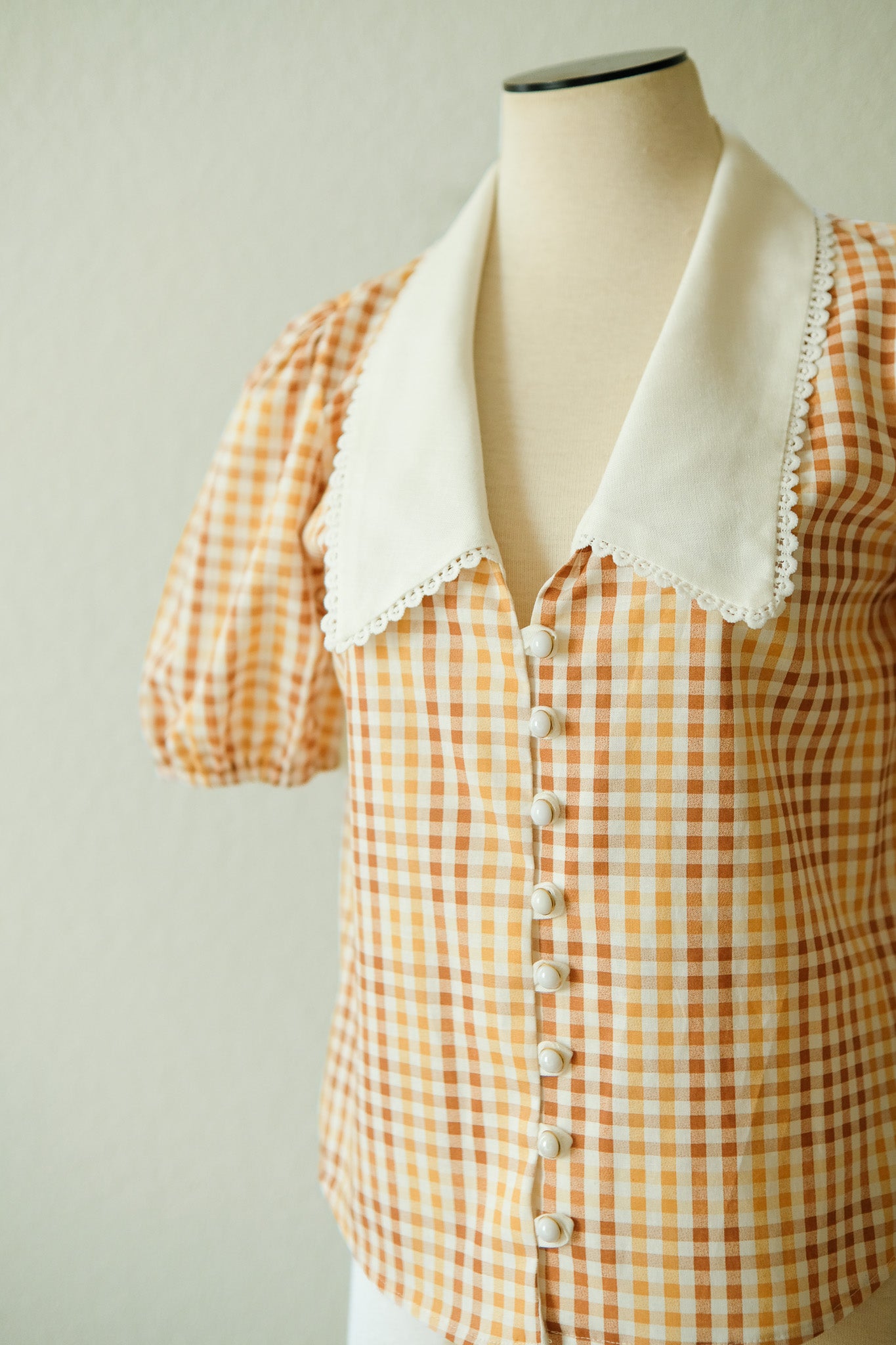 Tiny Gingham Blooming Shirt