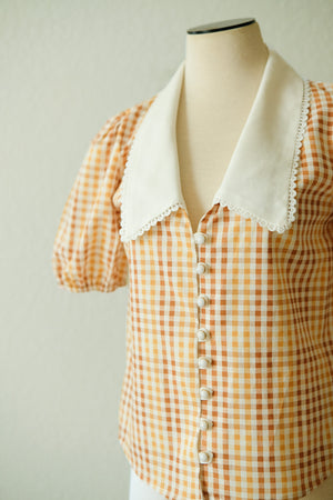 Tiny Gingham Blooming Shirt
