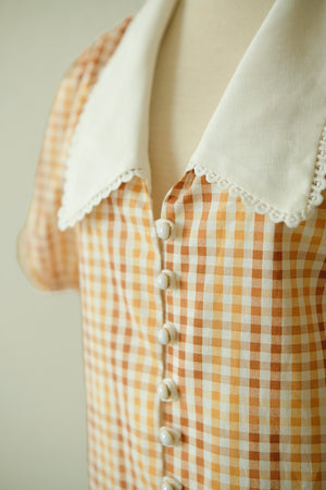 Tiny Gingham Blooming Shirt