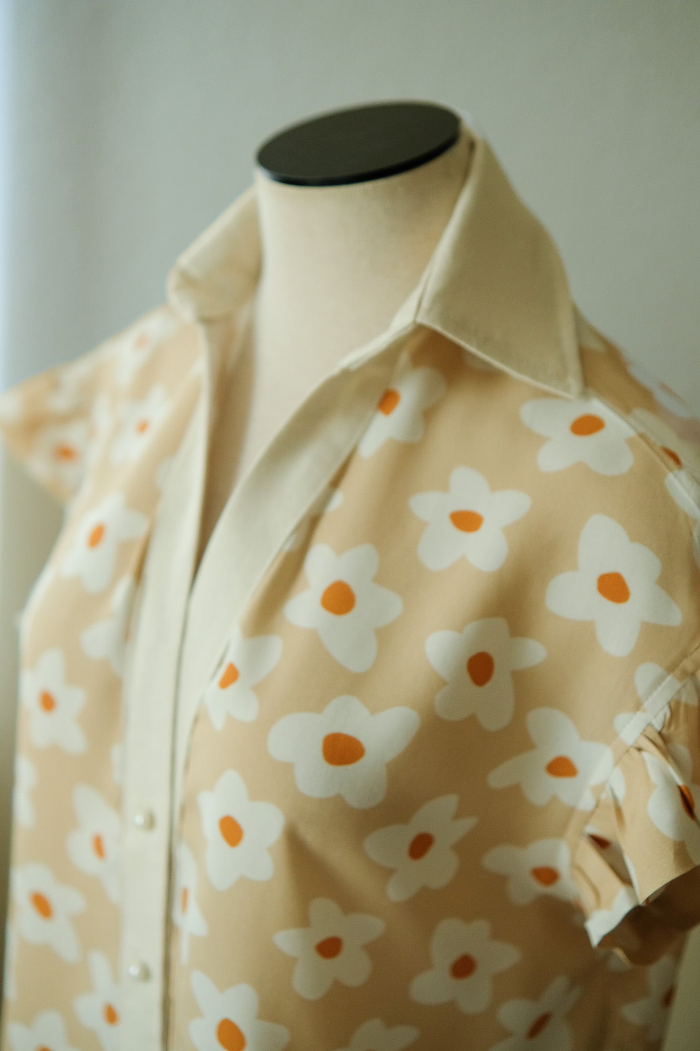 Ruffles Graphic Retro Flowers Blouse (Pre - Order)