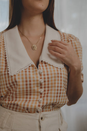 Tiny Gingham Blooming Shirt